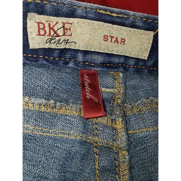 BKE Women's Denim STAR Cropped Low Rise Stretch Curvy Cuffed Capri Pants 28" - Picture 7 of 8